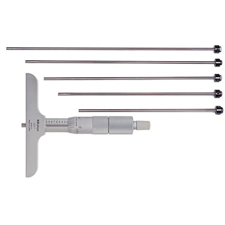 Mitutoyo 0-6 x 0.001 in. Depth Micrometer with 4 in. Base MI435665